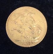 Victorian 22ct gold full sovereign 1890