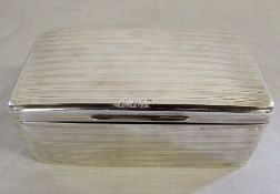 Silver cigarette box (wood lined) Cheste