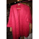 A lady's pink mohair and wool coat by Andrew Stewart