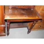 A 19th Century stained wood octagonal occasional table, on turned stem and shaped platform base, 19"