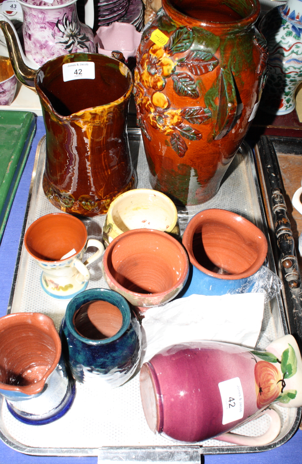 A number of floral decorated pottery vases, etc, by Longpark, Aller Vale and Royal Torquay