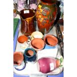 A number of floral decorated pottery vases, etc, by Longpark, Aller Vale and Royal Torquay