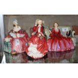 Three Royal Doulton china figures, "Sweet and Twenty" HN1298, "Top O' The Hill" HN1834 and "