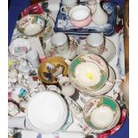 A number of crested china models, cabinet cups and saucers and other items of decorative china