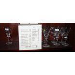 A set of thirteen Cumbria crystal "Grassmere" wine glasses