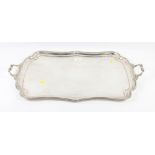 A 19th Century Russian silver two-handled tray, assay marks for Aleksander Nikolayevich Mitin, St