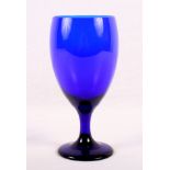 A set of eight "Bristol" blue water glasses