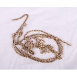 Three 9ct gold necklaces, 25.8g