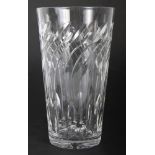 A Webb Corbett "Bending Grasses" cut glass vase, 10" high