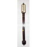 A 19th Century rosewood stick barometer with ivory scales by Hopwood, Colchester