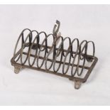 A Georgian Scottish silver eight-division toast rack, 15.5oz troy approx