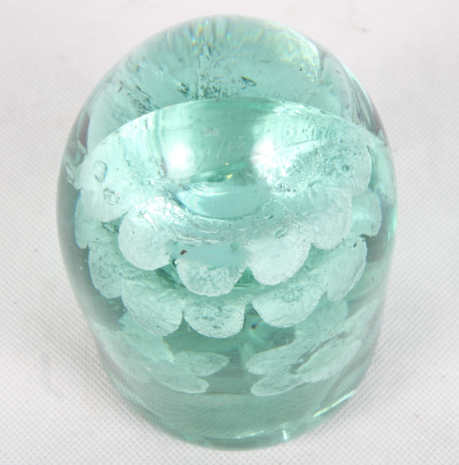 A green glass dump doorstop - Image 2 of 4