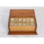 A collection of late 19th Century prepared microscope slides including lung sections, retina, liver,