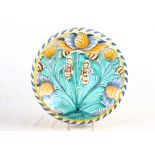 A late 17th Century Bristol Delft shallow bowl with polychrome floral decoration, 14 1/4" dia