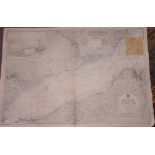 A collection of Admiralty charts circa 1960, sixty-five approx