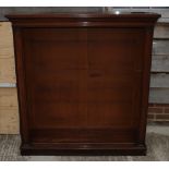 A Victorian mahogany low open bookcase, fitted adjustable shelves, on block base, 48" wide