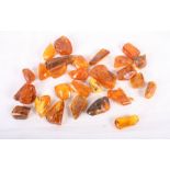 A parcel of amber pebbles, 500g approx
