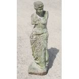 A cast garden statue of Venus, 33" high