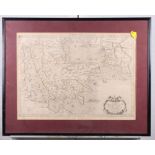 An 18th Century uncoloured map of the Arabian Peninsula and the Persian Gulf, 14" x 19", and a