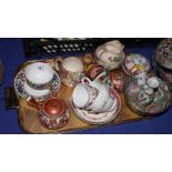 A collection of 19th Century Chinese famille rose and verte decorated porcelain, etc