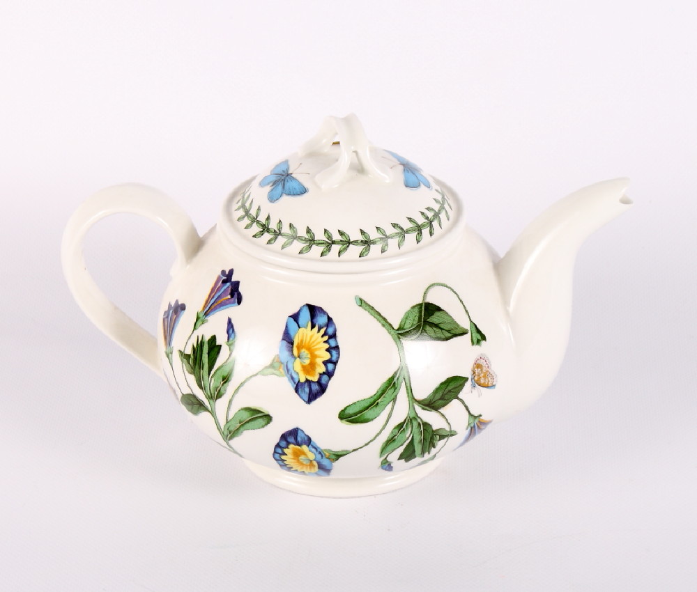 A Portmeirion Botanic "Hellebore" bread crock, a companion "Passion Flower" soup tureen and cover, a