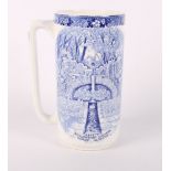 A pair of Adams ware mugs decorated Bellingrath Gardens Alabama and other blue and white transfer