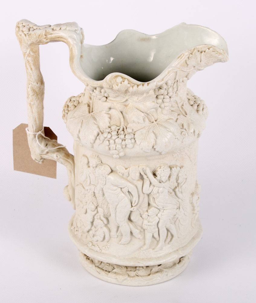 A 19th Century Minton Silenus jug, 10" high