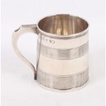 A child's George III silver christening mug