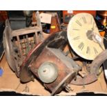 Three 19th Century continental wall clocks with painted dials (for restoration)