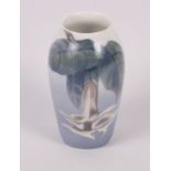 A Royal Copenhagen vase with Datura decoration, 5" high