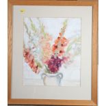 Hagedorn: watercolour and body colours, study of gladioli, 16 1/2" x 14", in strip frame