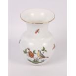 A Herend bird and insect decorated vase, 5 3/4" high