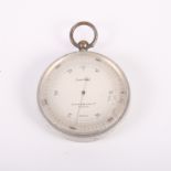A Short & Mason aluminium cased pocket aneroid barometer