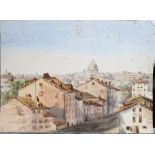 A 19th Century watercolour, view of Rome, 10" x 13", unframed