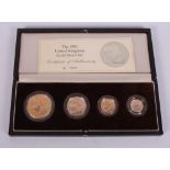 A 1985 United Kingdom Gold proof set, five pounds to half sovereign, in fitted case with