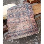 A Persian tribal flat weave bag, 32" x 46" approx