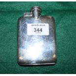 A silver spirit flask, 3.5oz troy approx