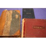 A 19th Century leather bound accounts ledger for Haworth Hall together with an album of