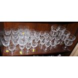 A Stuart crystal cut glass part table service and other cut glass, various