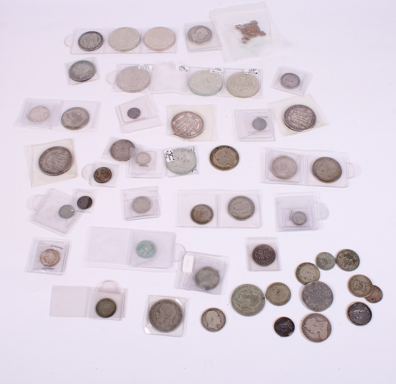 A collection of Georgian, Victorian and later silver and cupro-nickel coinage, various