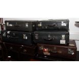 A collection of five Globe Trotter suitcases, in sizes