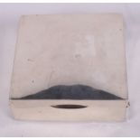 Four plain silver cigarette boxes