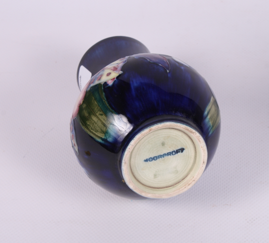 A Moorcroft slipper orchid vase, 4 1/2" high - Image 2 of 2