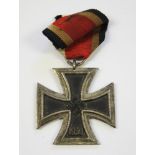 A WWII Iron cross and ribbon