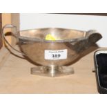 A silver pedestal sauce boat, 4.3oz troy approx