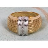 An 18ct gold and diamond dress ring, size N, 8.8g