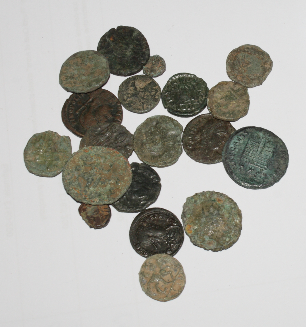 A number of Roman coins