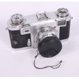 A Zeiss Ikon Contax range finder camera with Carl Zeiss Sonnar 50mm F2 lens