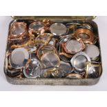 A large collection of wristwatch cases, backs, glasses, etc