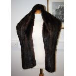 A "mink" musquash fur stole